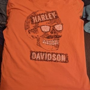 Harley Davidson v-neck t shirt xxl